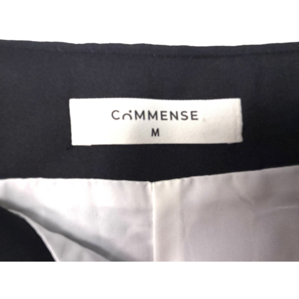 COMMENSE Maxi Skirt Womens Medium Black White Floral Side Zipper Bubble Hem 1799 - Picture 5 of 9